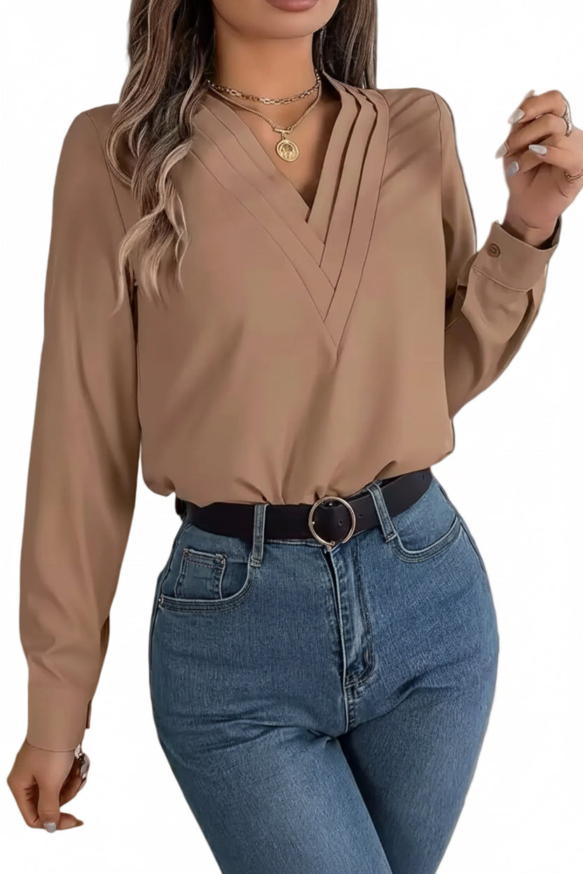 Marina- Blusa elegante de oficina de negocios para mujer