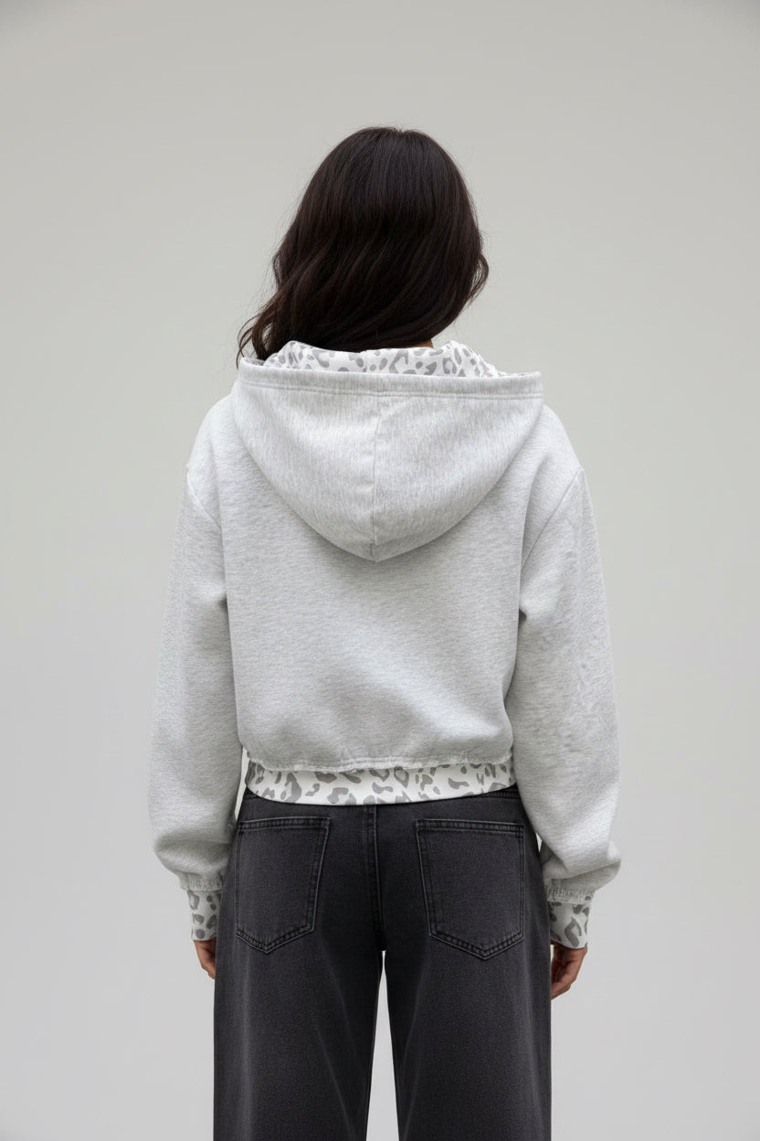 Catalina-Sudadera con capucha de mujer con estampado de leopardo