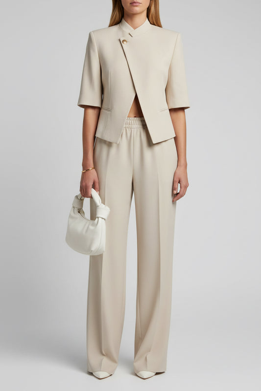 Ester- Blazer Corto de Lino para Mujer