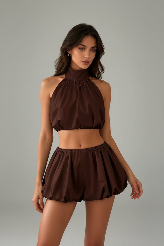Luna- Conjunto de falda corta vintage