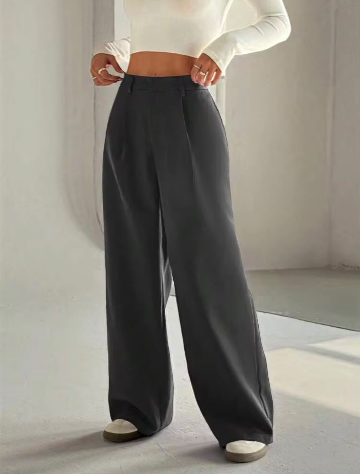 Nerea- Pantalones anchos casuales elegantes