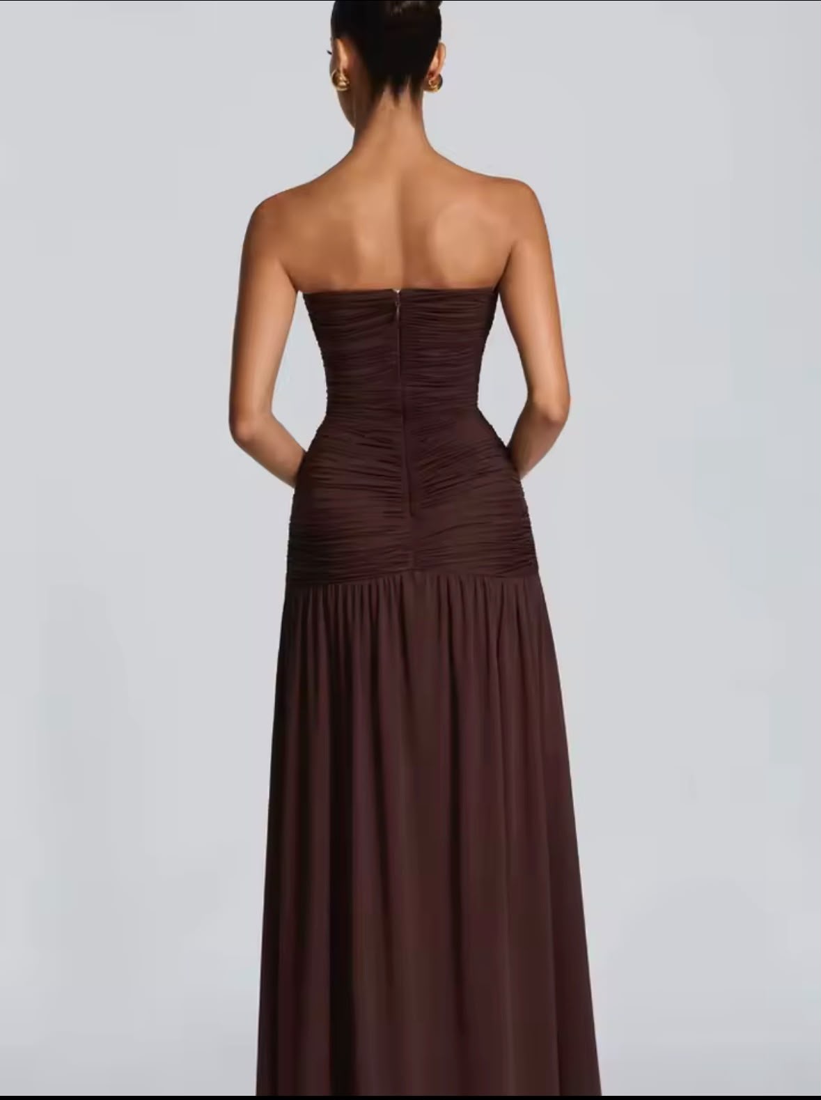 Lucia-uVestido sin Tirantes con Escote