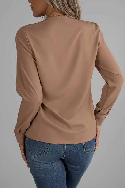 Marina- Blusa elegante de oficina de negocios para mujer