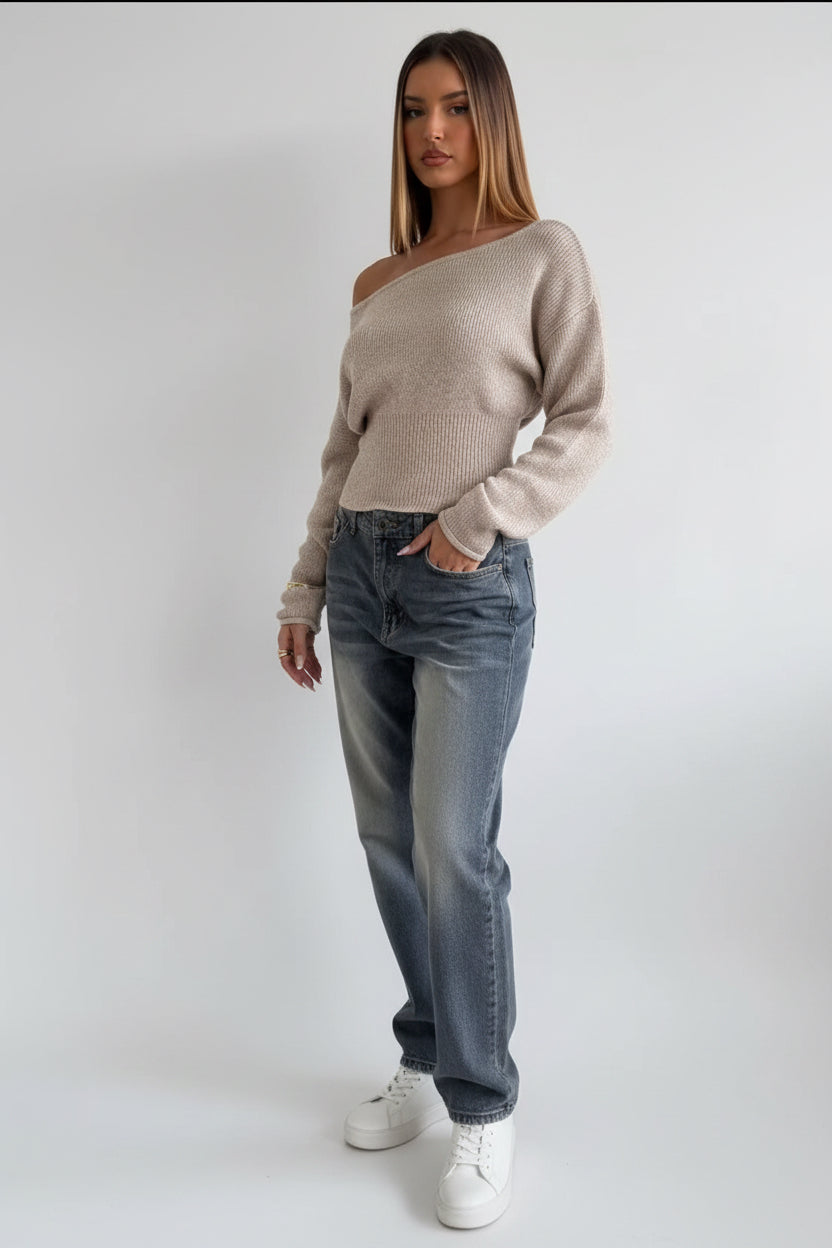 Clara- Suéter de punto casual de mujer